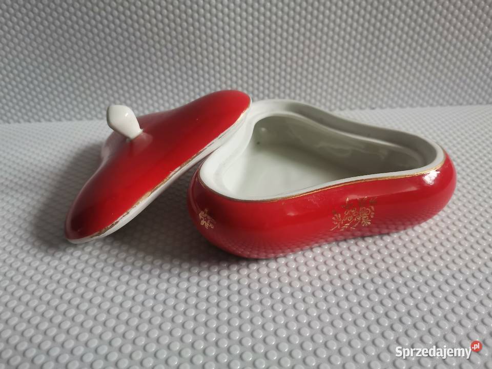 Stara unikatowa bomboniera puzderko porcelana Katowice