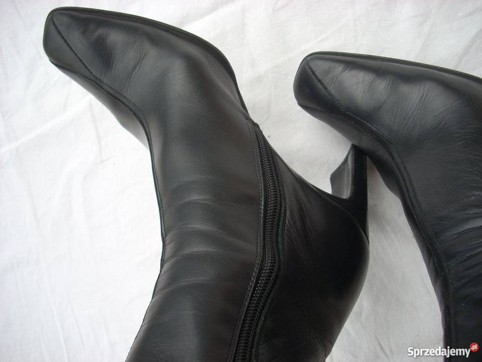 Hiszpańskie Eleganckie Botki Skórzane Lekkie 37 Damskie Nowy Sącz