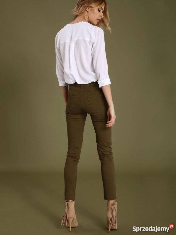 Jeansy rurki Top Secret w kolorze oliwki 36 Olkusz