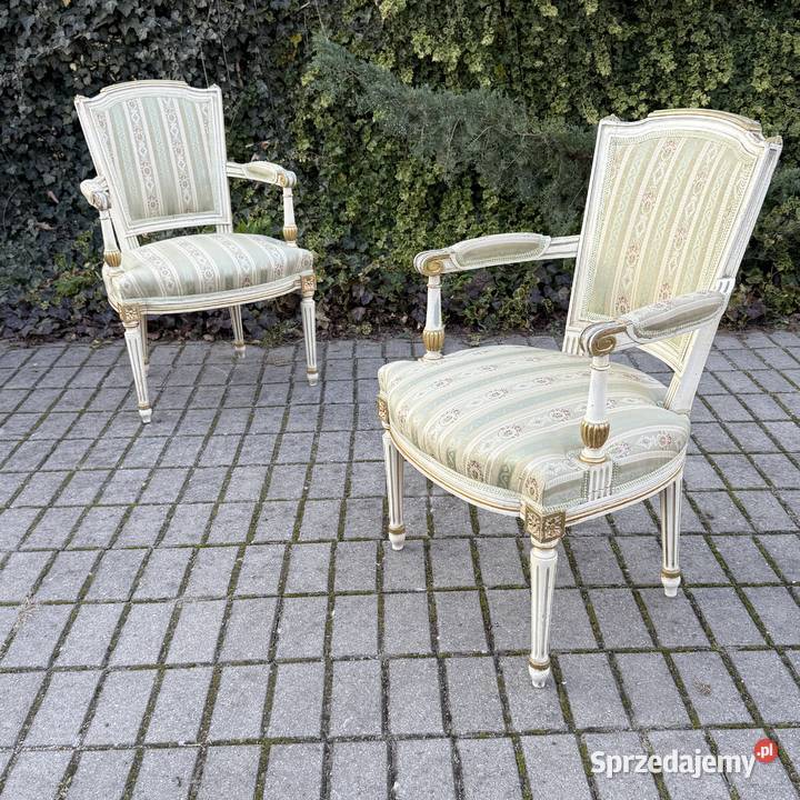 ARTexpert Para Francuskich foteli Ludwik XVI Meble Dobrzany sprzedam
