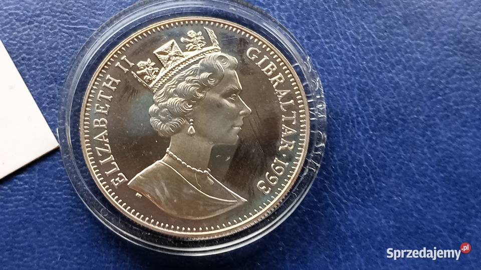 Stare monety 1 korona 1993 Stegosaurus Gibraltar Numizmatyka Lesko