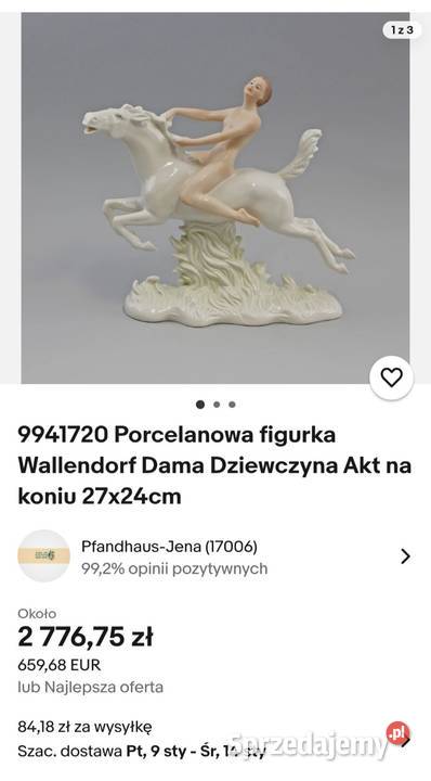 Wyjątkowa Figurka Amazonki na galopującym koniu Pabianice