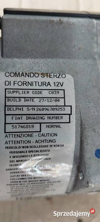 Wspomaganie elektryczne FIAT PANDA II 26101916 Kolumny kierownicze zachodniopomorskie Szczecin