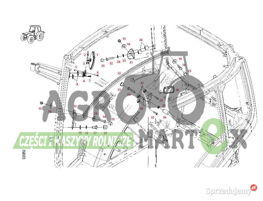 G931812100010 LUSTERKO WEWNĘTRZNE AGCO Wichrów