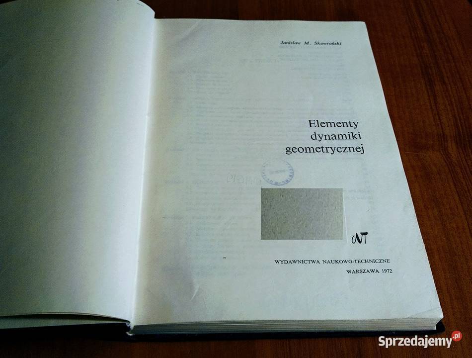 Elementy dynamiki geometrycznej Janisław M Książki naukowe i popularnonaukowe Gdańsk