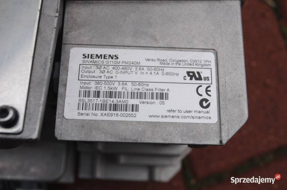 Falownik SIEMENS 15kw SINAMICS G110M Kargowa sprzedam