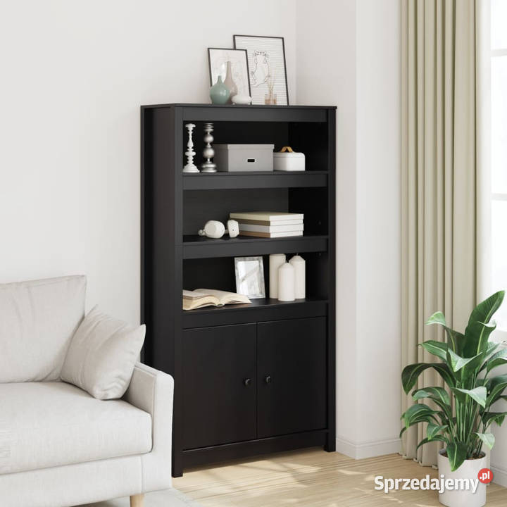 Szafka czarna 80x35x154 lite drewno sosnowe Warszawa