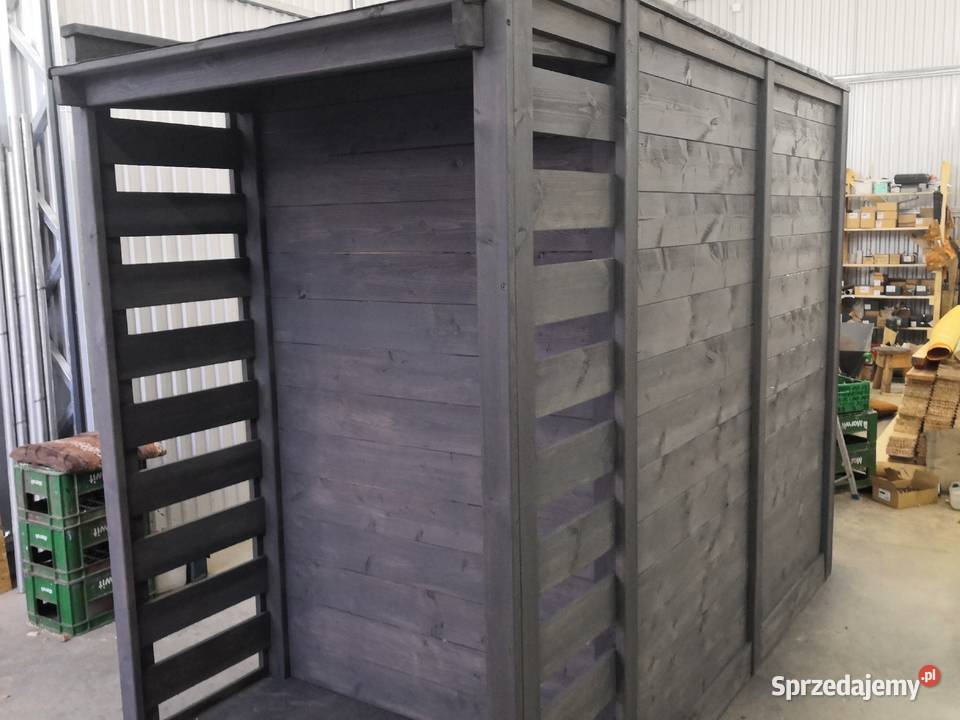 Domek ogrodowy narzędziowy drewutnia stolik Kawnice