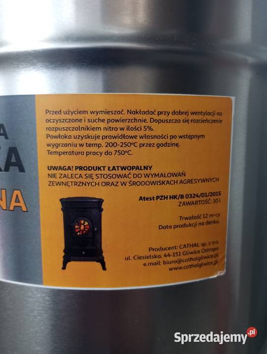 Srebrzanka żaroodporna 750C 10L Produkcja Stalowa Wola sprzedam