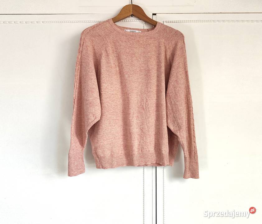 Sweter Mango Basics w kolorze pudrowego różu L Swetry i golfy Szczecin sprzedam