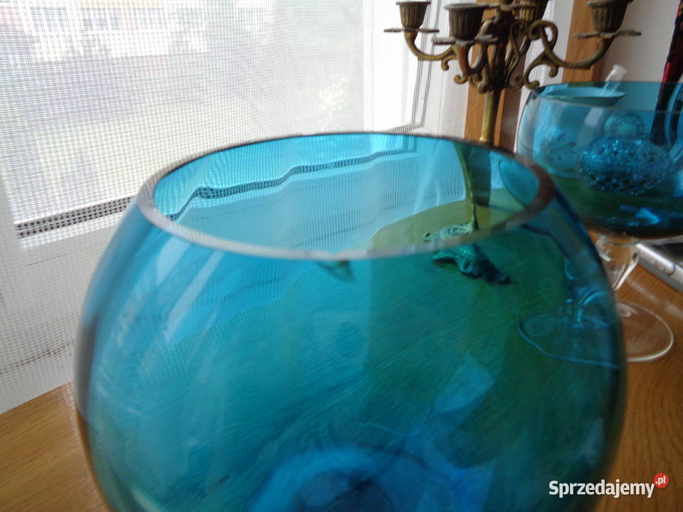 Szkło PRL Lazurowa Kula Lubin