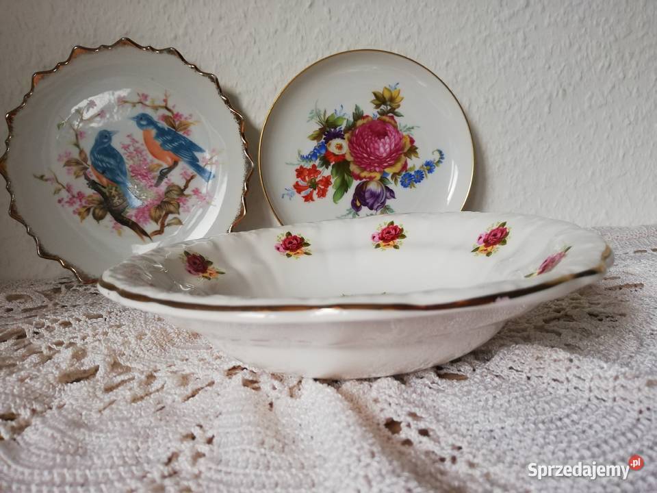 Ozdobna porcelana talerzyki Gorlice sprzedam