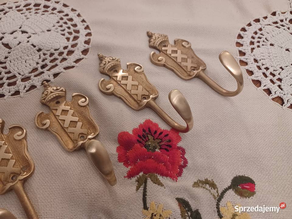 Piękny masywny wieszak mosiężny wielkopolskie Poznań sprzedam