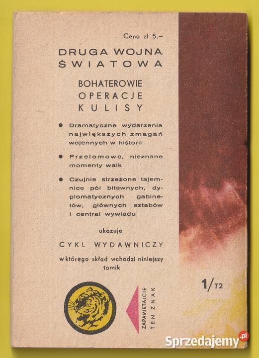 ŻÓŁTY TYGRYS B12145 CZUWA 1972 Pozostałe Łódź