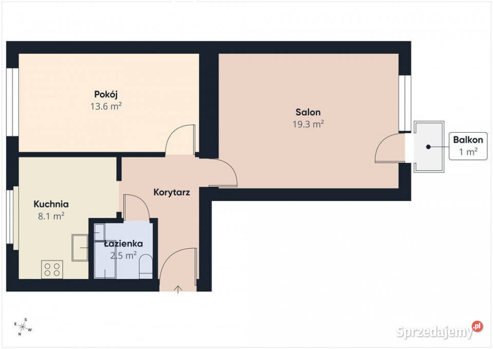 2pokojowe mieszkanie I piętro Sejny podlaskie