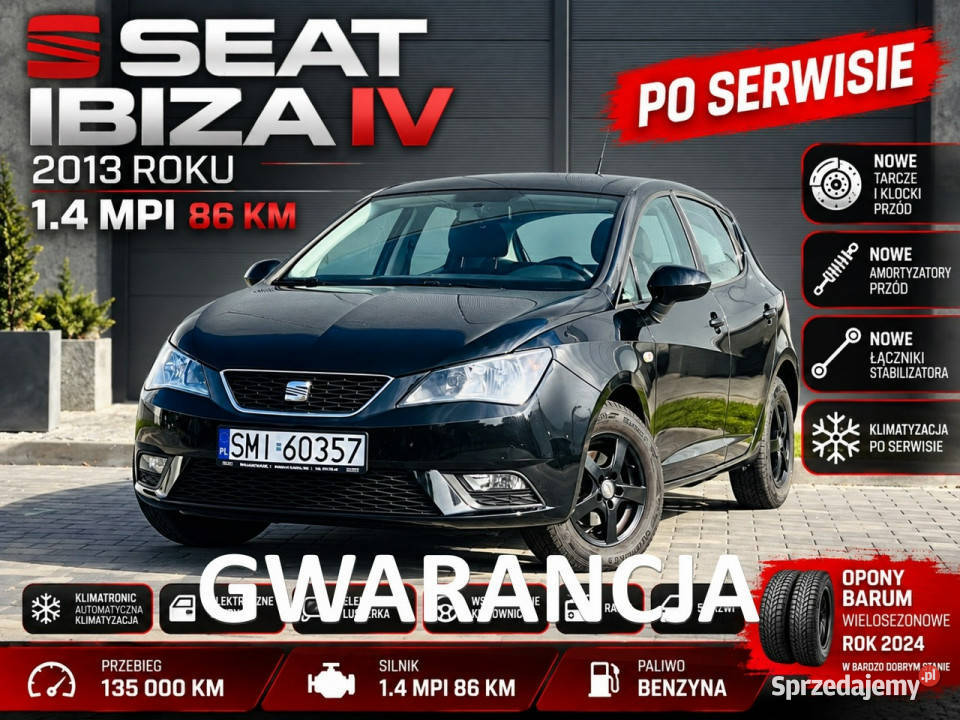 Seat Ibiza 14 mpi 86 2013 134 000 IV 2008 VAT marża Mikołów