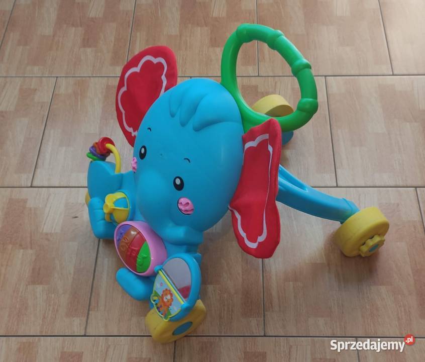 Chodzik pchacz zabawka słonik grający Okazja Pruszków