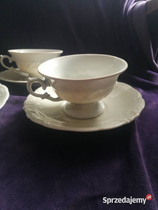 Zestaw 3 filiżanek Wałbrzych prl Porcelana i szkło Choszczno