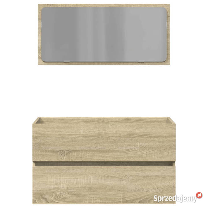 Szafka łazienkowa z lustrem dąb sonoma 80x385x45 mazowieckie Warszawa