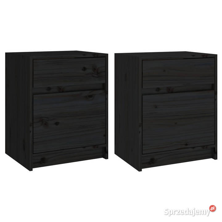 Szafki nocne 2 czarne 40x31x50 lite drewno Warszawa sprzedam