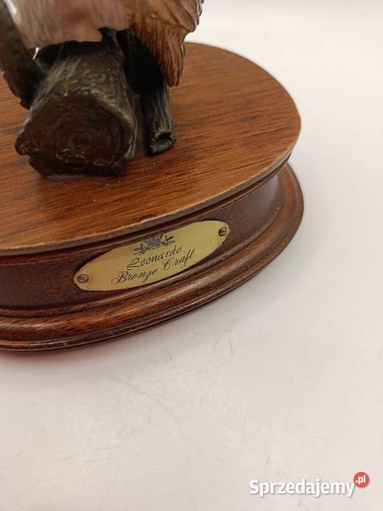 Figurka sowa na drewnianej podstawce ozdoba Zamość sprzedam