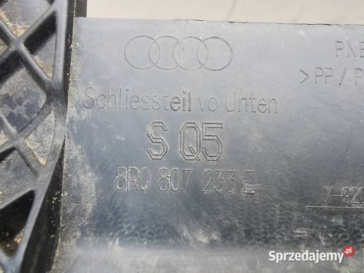 Płyta osłona pod zderzak przód audi q5 1 I lift Karoseria Sieraków