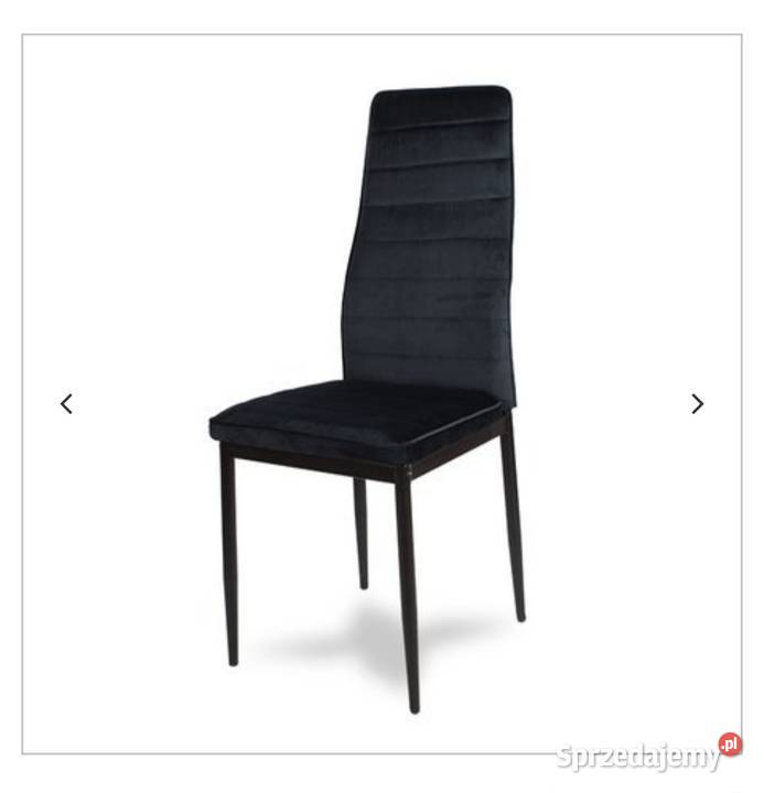 Czarne krzesło z weluru do salonu Darmowa dostawa