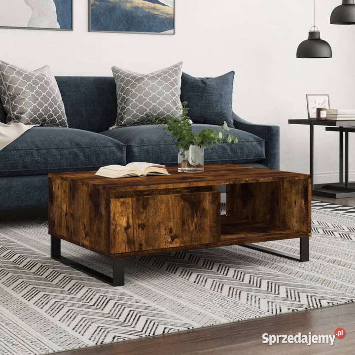 Stolik kawowy przydymiony dąb 90x60x35 WM827073 Warszawa