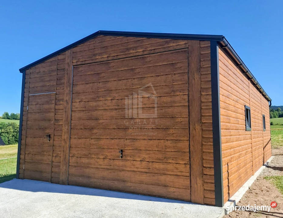Garaż blaszany 5x6m brama uchylna drzwi 2x okno Sprzedaż Ostróda