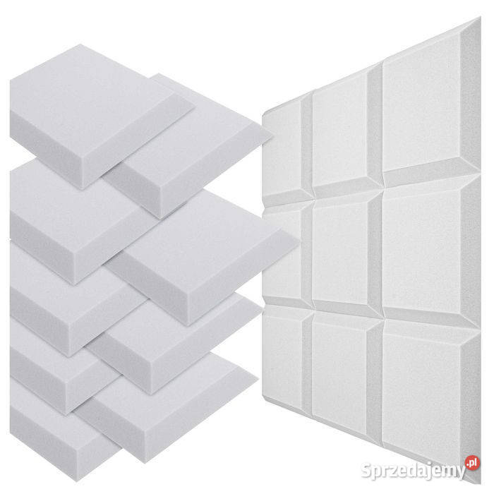 Panele akustyczne ścienne kostki jasnoszare mazowieckie Łąki