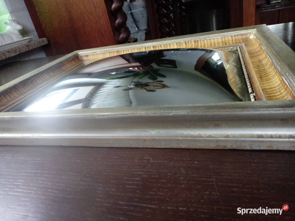 wypukłe lustro w stylu angielskim antyczne mazowieckie Piotrówek