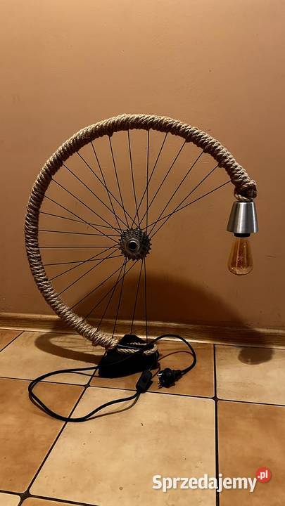 Lampa stołowa ręcznie robiona miłośników rowerów wielkopolskie Lubasz