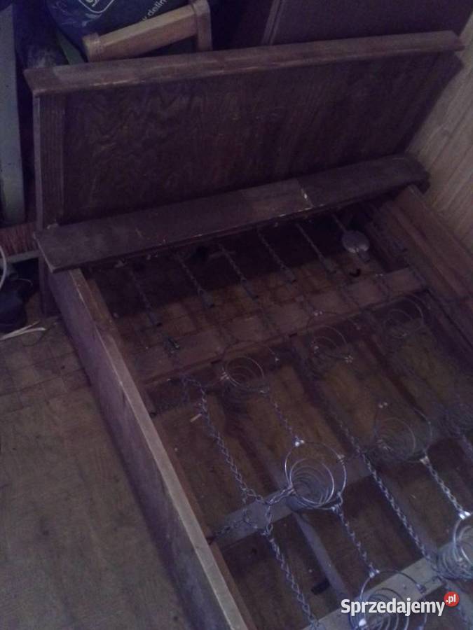 Stare drewniane stylowe łóżko mazowieckie Warszawa