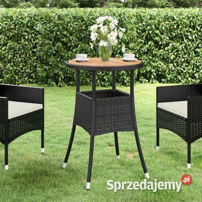 vidaXL Stolik ogrodowy 60x75 akacja i rattan PE Warszawa sprzedam