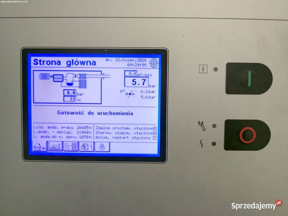 Sprężarka śrubowa CompAir L9075A dolnośląskie Jelenia Góra
