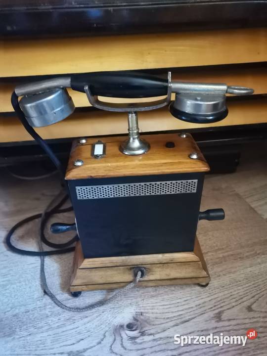Stary telefon na korbke z lat 30 tych Art Deco Telefony przewodowe małopolskie sprzedam