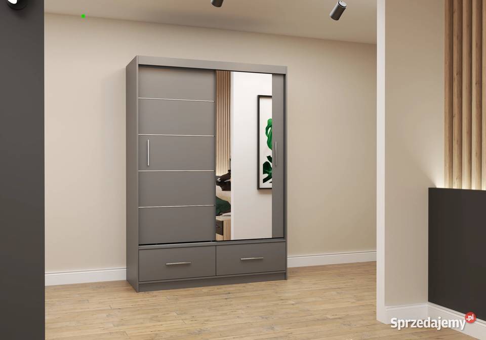 Szafa sypialniana 150 Lustro Szuflady Kolor Strzelce Opolskie