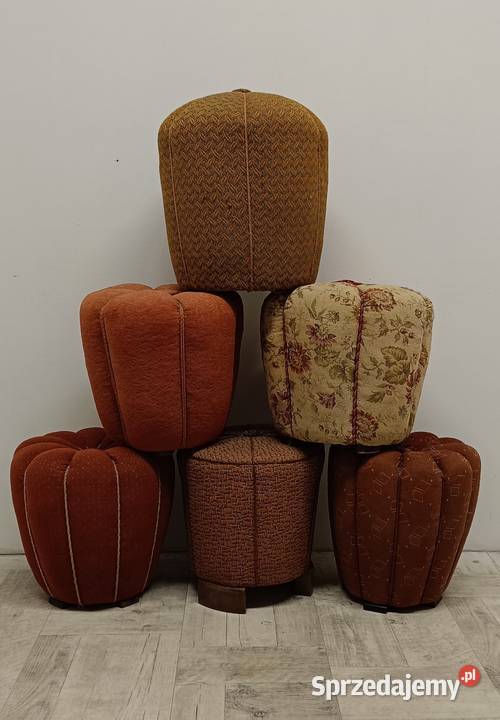 pufa podnóżek Halabala Art deco vintage design Radomsko