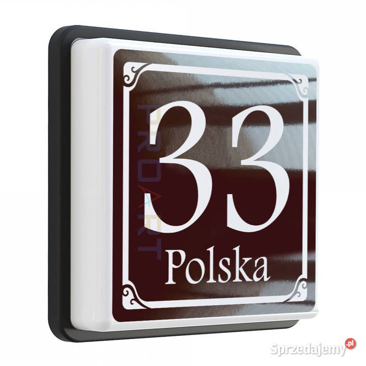 LED PODŚWIETLANY NUMER NA DOM TABLICZKA ADRESOWA