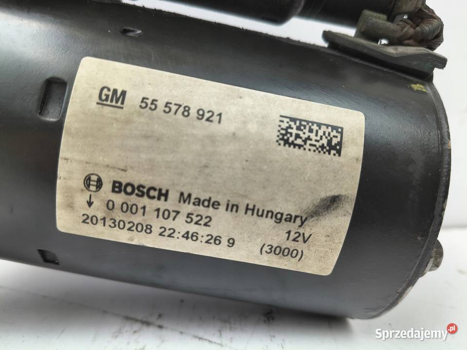ROZRUSZNIK Opel Astra J 14 T bosch 0001107522 Motoryzacja Chełm