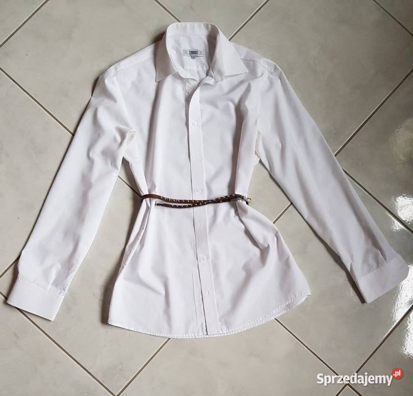 koszula biała z kołnierzykiem damska męska slim Kielce