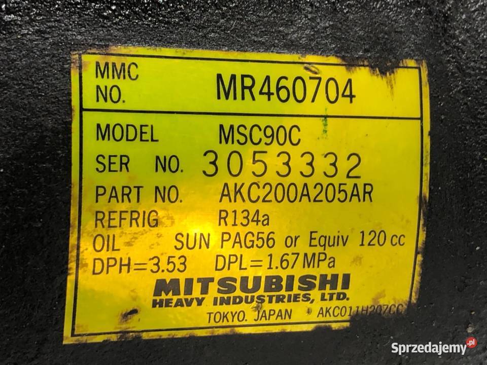 SPRĘŻARKA KLIMATYZACJI MITSUBISHI OUTLANDER I sprzedam