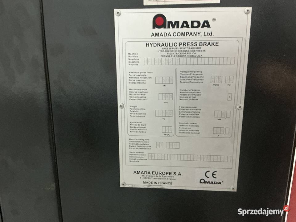 Prasa krawędziowa Amada HFT5012 2010 jedynie 4 dolnośląskie Wrocław