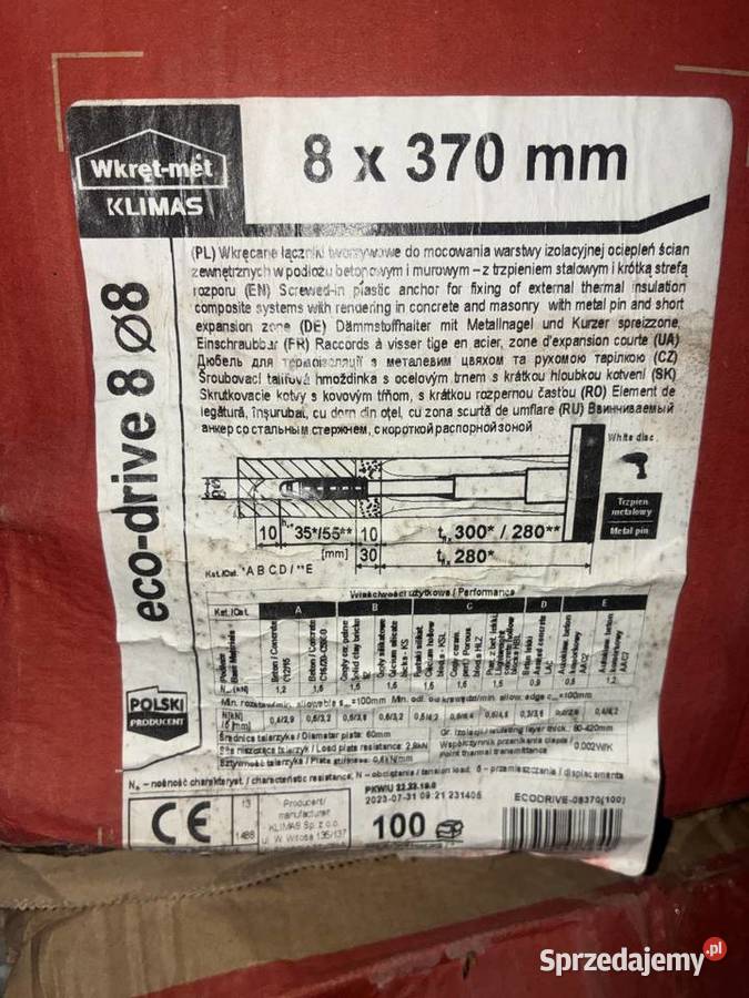 WKRĘTMET ECODRIVE 8x370 100 łącznik wkręcany do Radzyń Podlaski