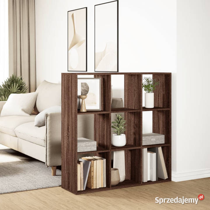 Regał przegroda brązowy dąb 102x29x1035 WM858045 Regały Meble