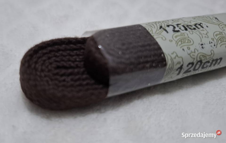 Sznurówki 120 płaskie 8mm 1012 bawełna brązowe