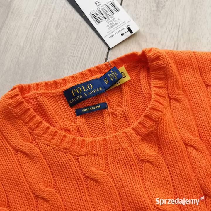 pomarańczowy sweter bawełniany Ralph Lauren Warszawa