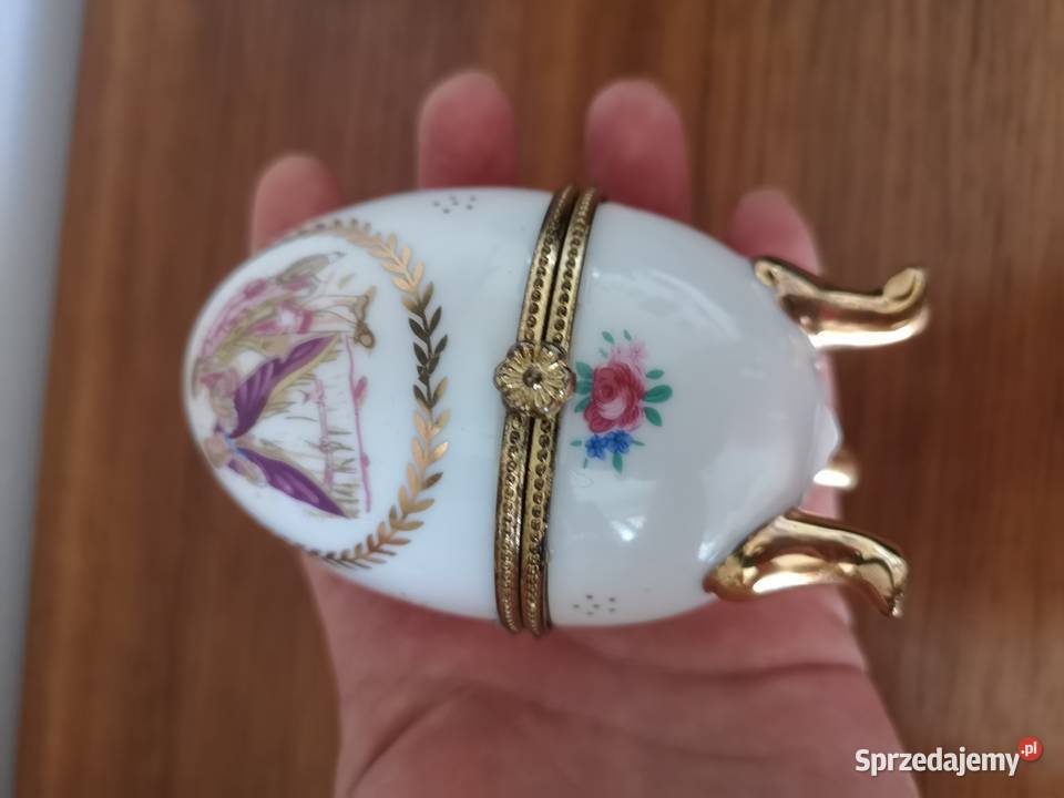 Jajko szkatułka porcelana vintage Toruń