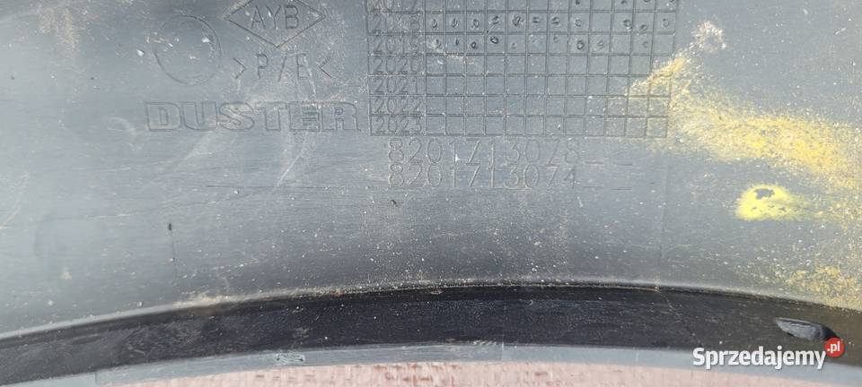 DACIA DUSTER II LISTWA BŁOTNIKA PRAWY PRZOD Ruda Śląska