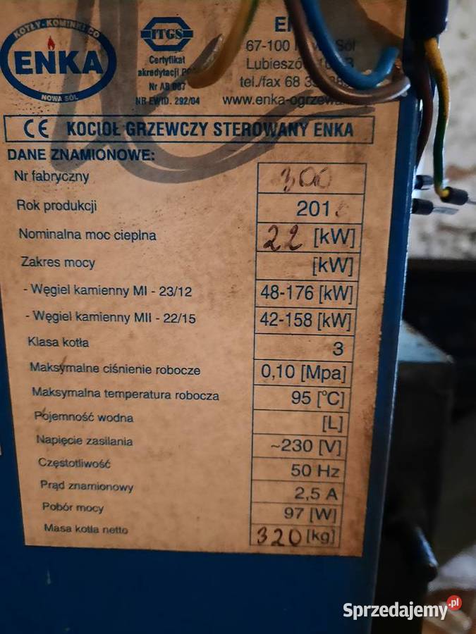 Piec miałowy 2015 Norma PNEN 3035 Szprotawa